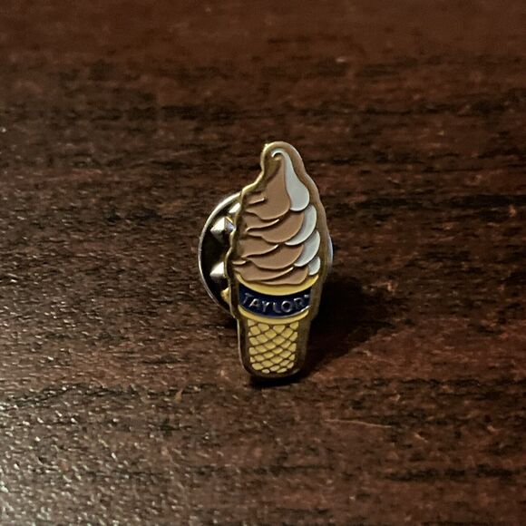 McDonald's Taylor Soft-Serve‎ Twist Ice Cream Cone Employee Lapel Hat Pin - Picture 1 of 3